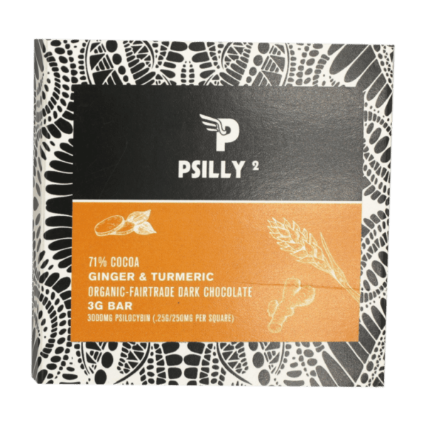 Psilly - Dark Chocolate Bar - Ginger & Turmeric | Shrooms Toronto Canada